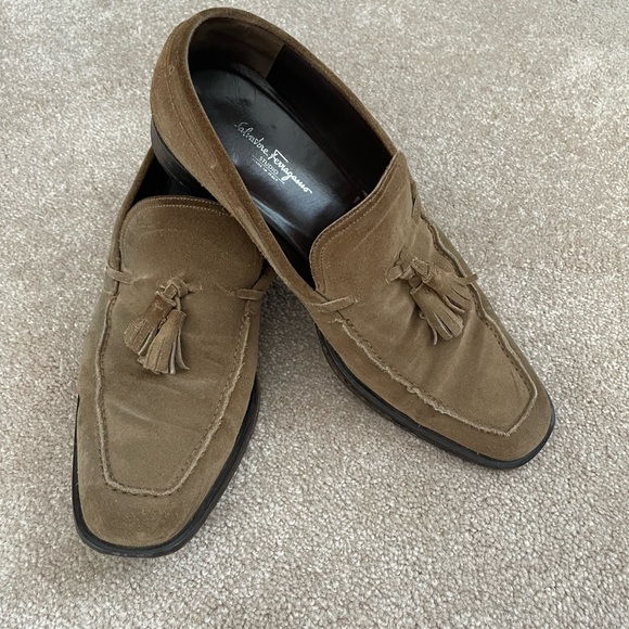 Salvatore Ferragamo mens size 10 US suede shoes - Picture 7 of 8